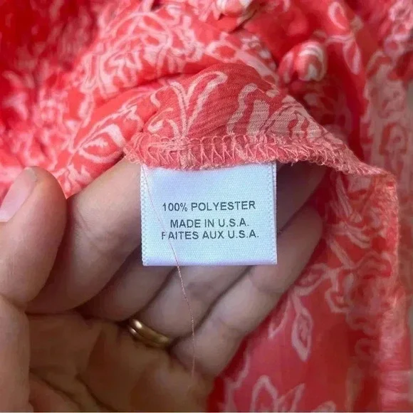 MISA Los Angeles Parisa Maxi Dress - Coral Pink White Floral Pattern - Size S - Picture 11 of 12